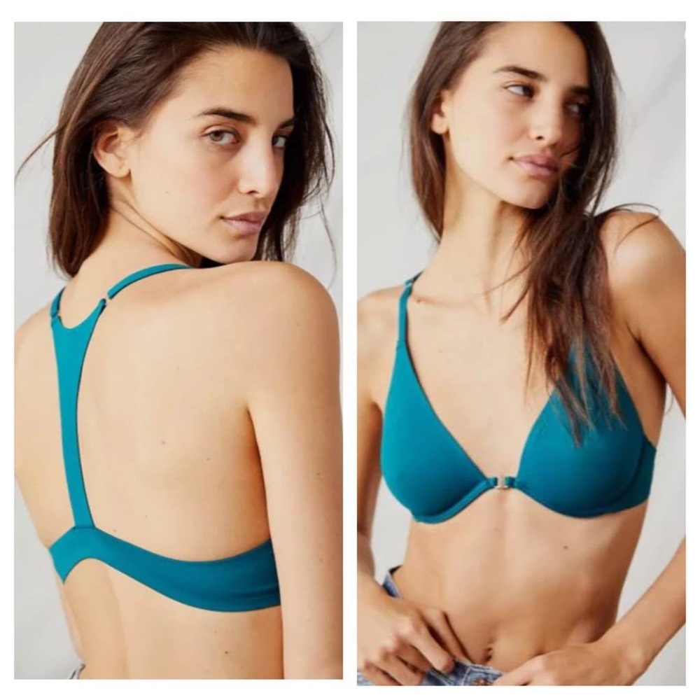32DD NWT  FreePeople Racerback Renee Bra Mermaid Scale Front Clasp Underwire 32E